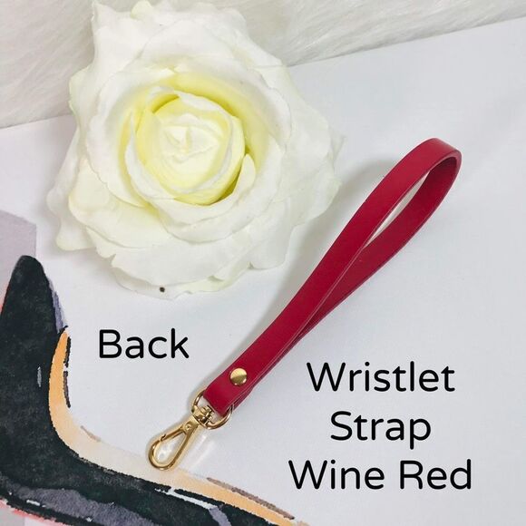WRISTLET STRAP LEATHER WINE RED - Picture 2 of 6